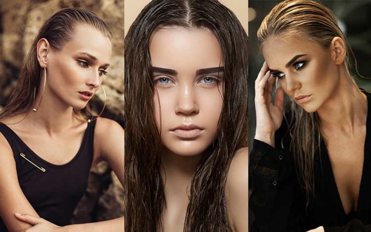 Прическа мокрый эффект