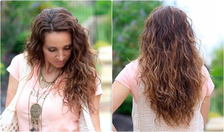 Мокрые кучерявые волосы