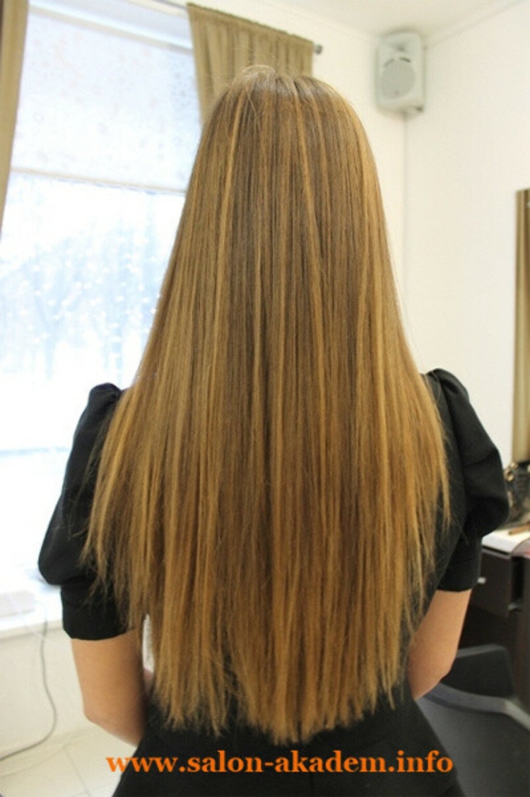 Стрижка полукругом на длинные