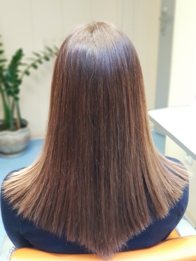 Волосы полукругом