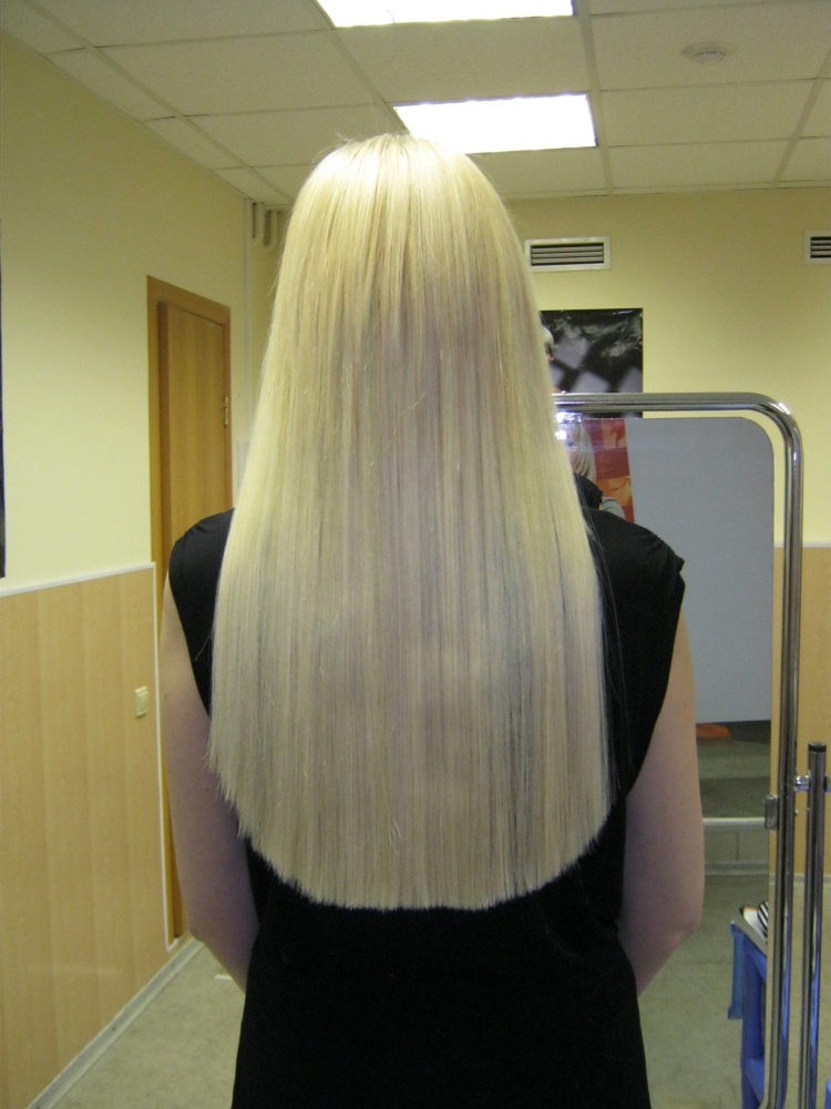 Срез кончиков волос полукругом