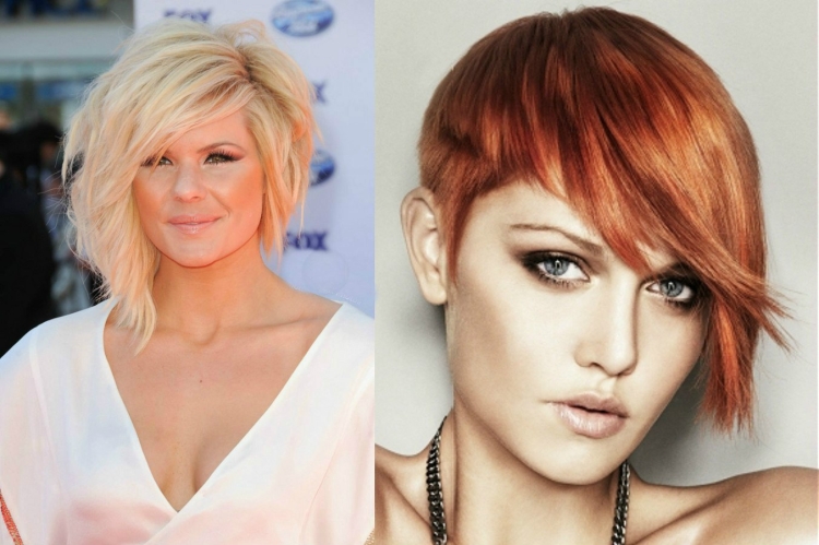 Стрижка асимметрия на короткие волосы с челкой