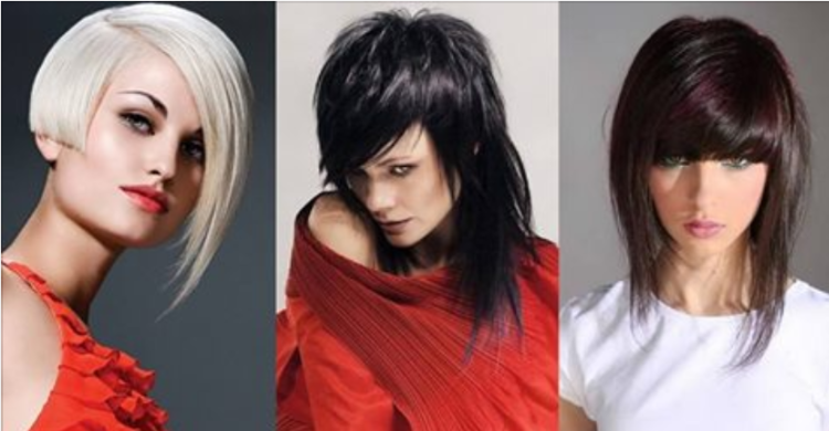 Ассиметричные женские стрижки на средние волосы
