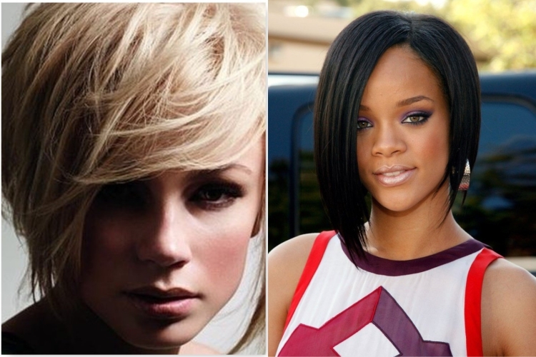 Стрижка асимметрия на средние волосы