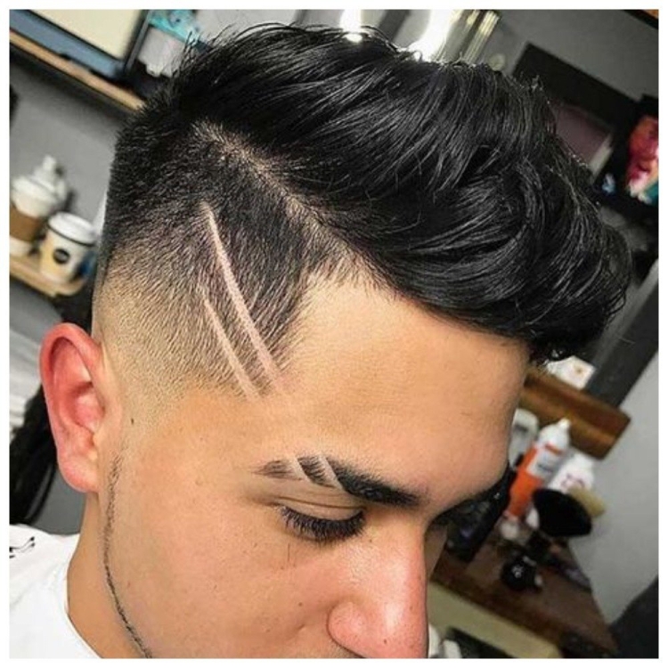 Модные стрижки мужские с полосками