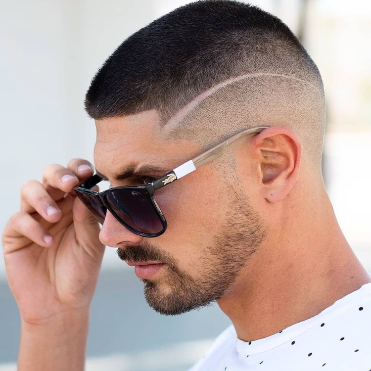 Мужские прически с полосой