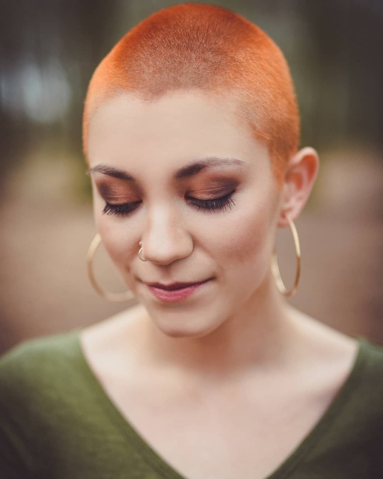 Buzz Cut Red hair women