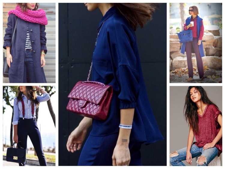 Сочетание темно синего с другими