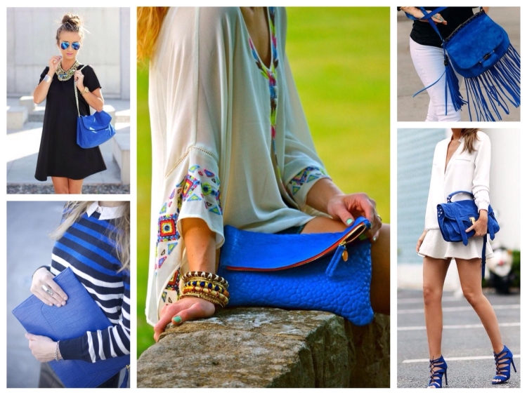 Сочетание с синим цветом в одежде