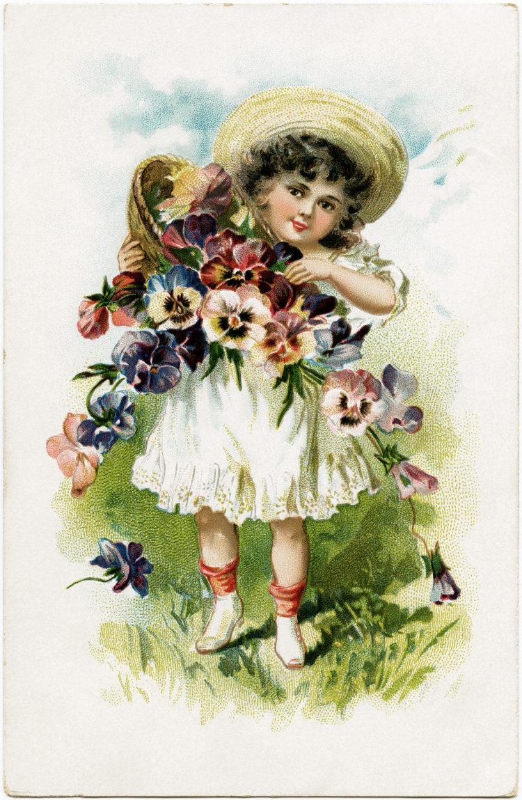 Красивая Винтажная открытка