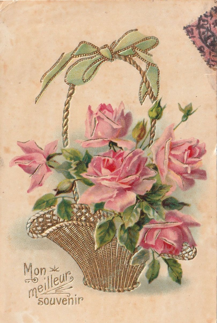 Старинные открытки цветы