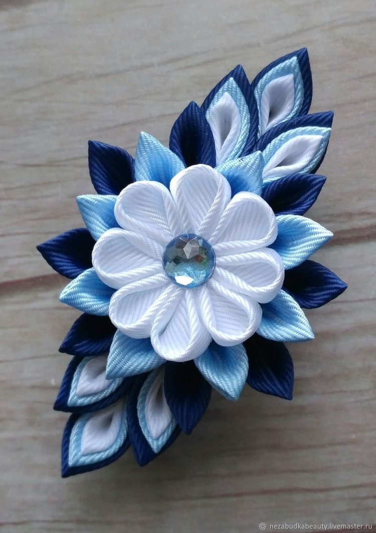 Заколки канзаши для взрослых