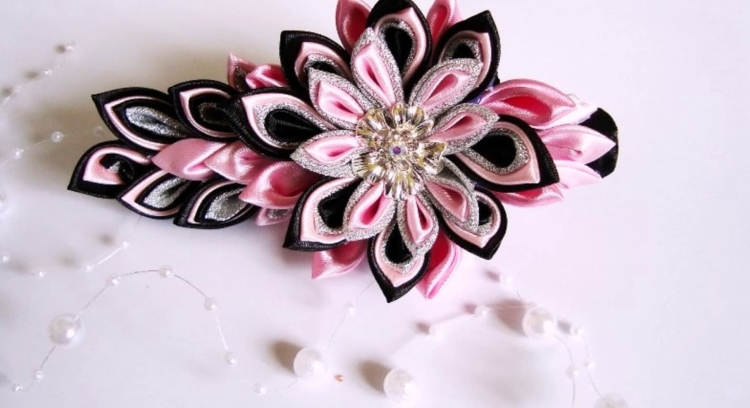 Заколка канзаши мастер класс