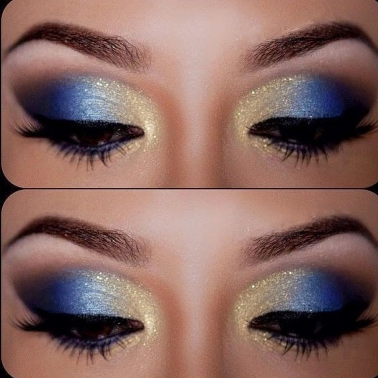 Синий макияж