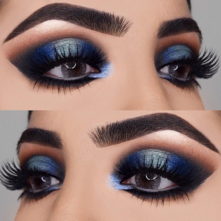 Макияж синий Смоки айс