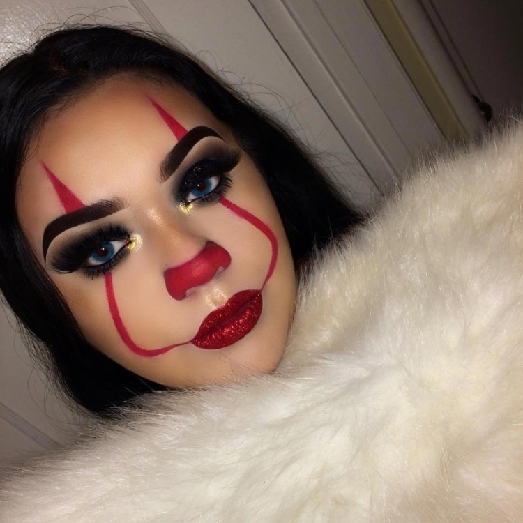 Смешной макияж на Хэллоуин для девушек