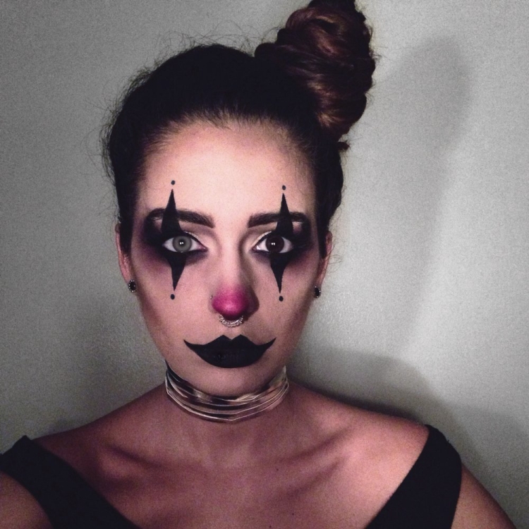 Грим на Хэллоуин легкий клоун