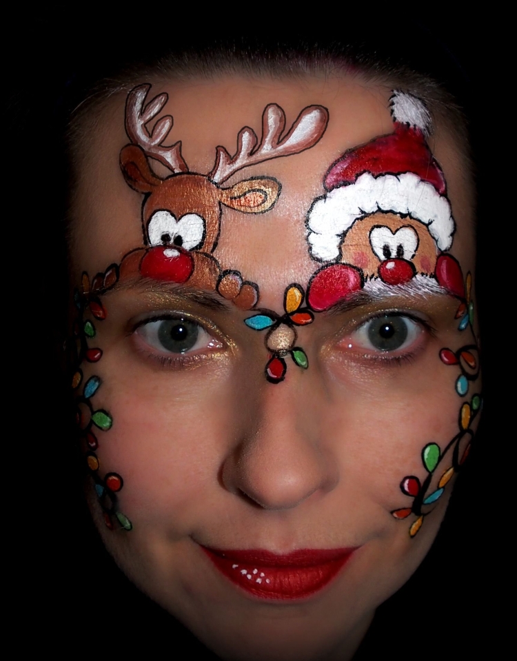 Новогодний грим для детей