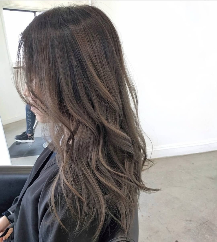 Пепельно русый цвет волос на темно русых