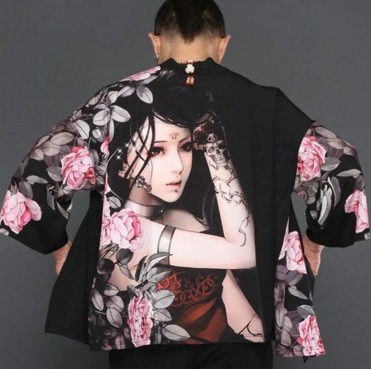 Японская рубашка кимоно