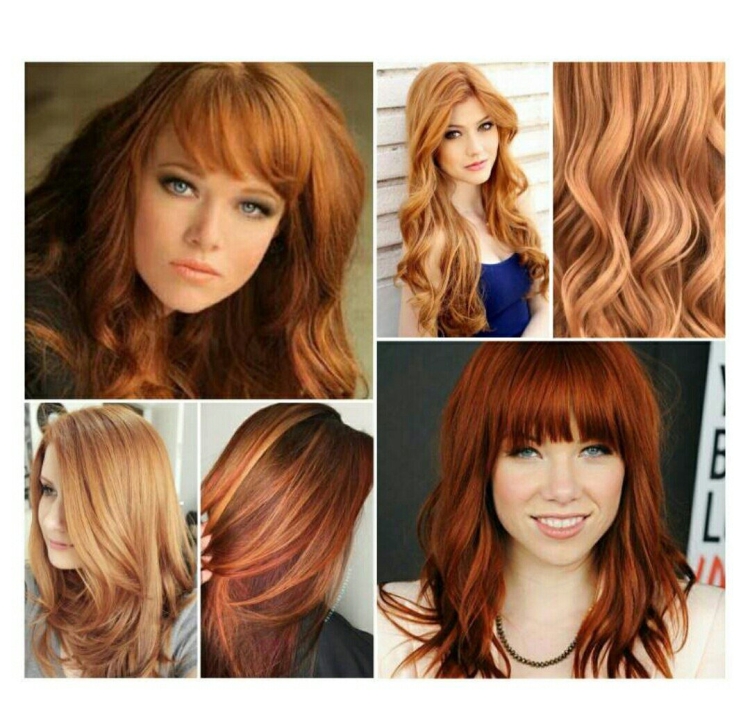 Модные рыжие оттенки волос окраски волос