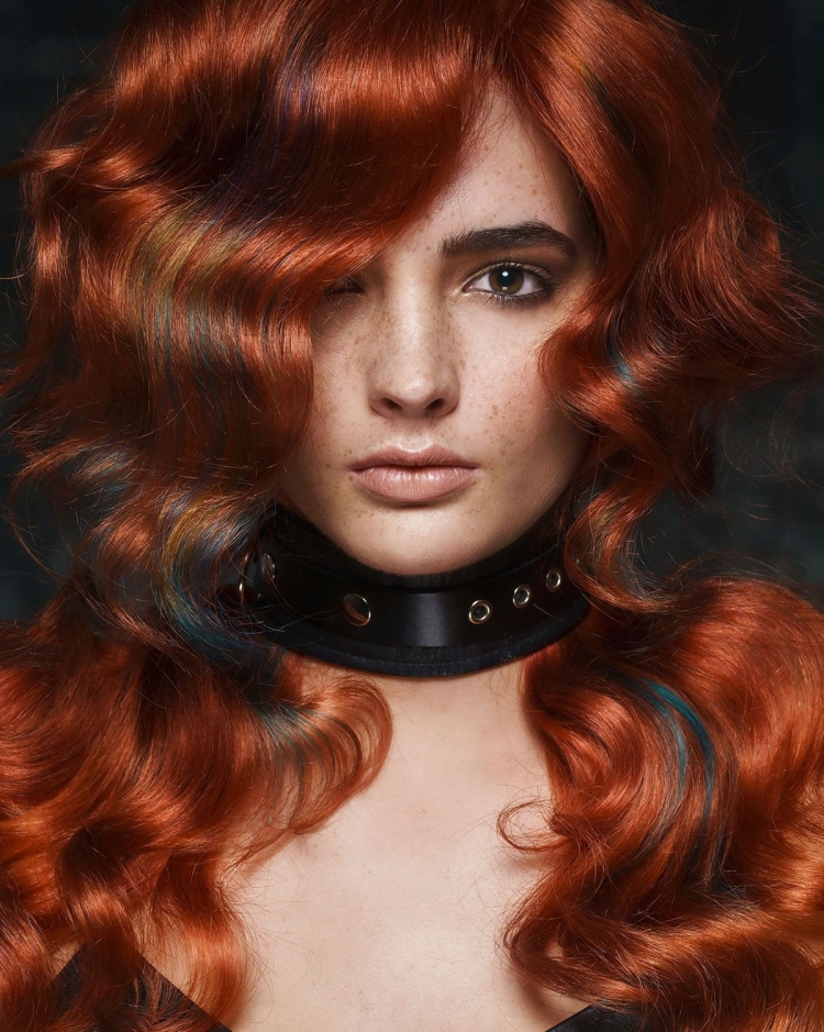 Колорирование с рыжим цветом