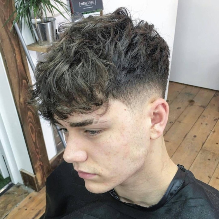 Кроп стрижка мужская с челкой