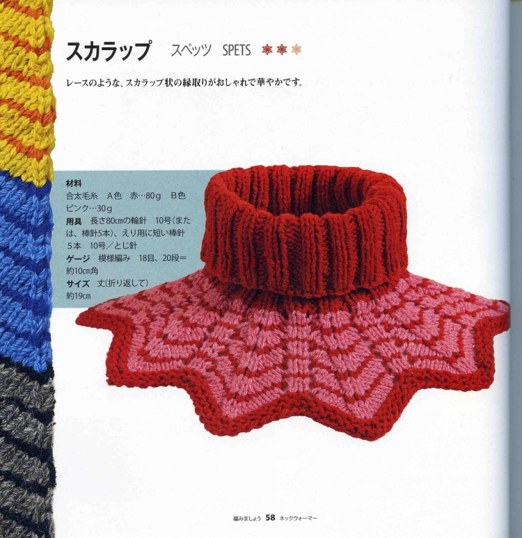 Узор для манишки спицами