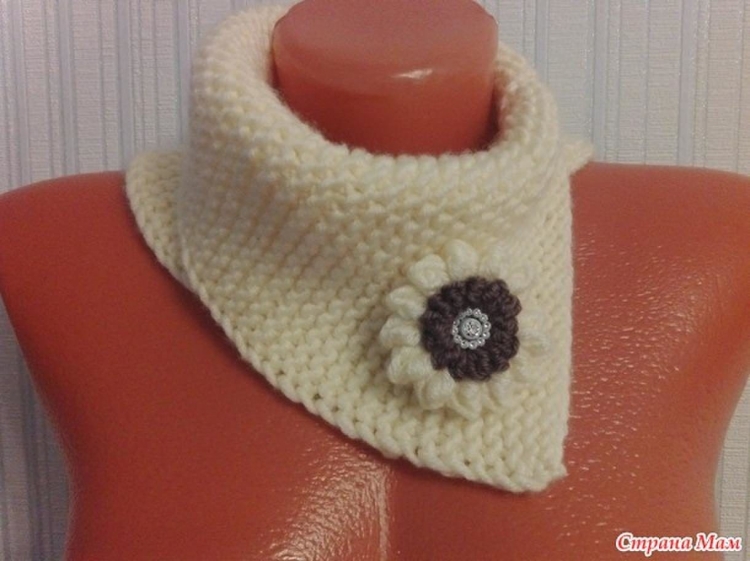 Шарф шеегрейка спицами