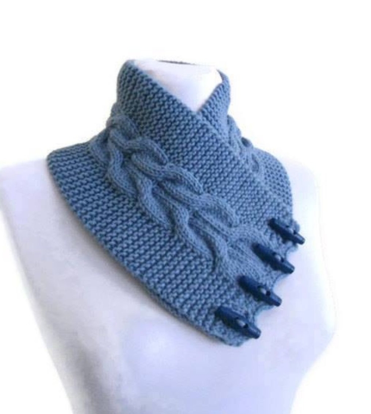 Шарф-воротник спицами