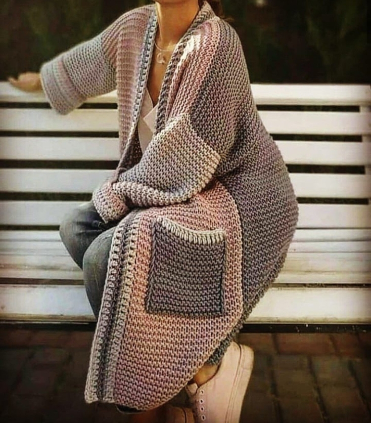 Кардиган бохо спицами