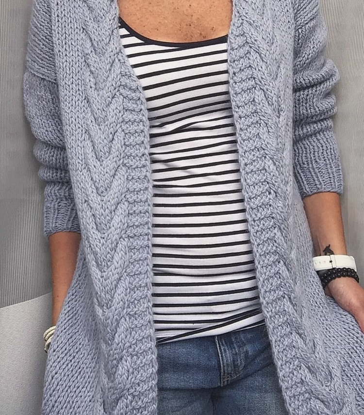 Кардиган женский спицами