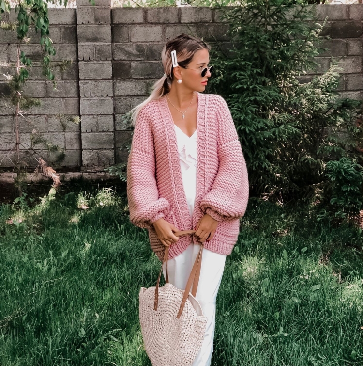 Кардиган женский вязаный