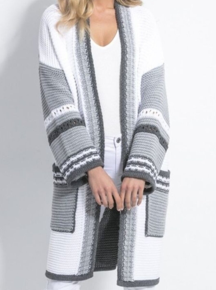 Двухцветный кардиган