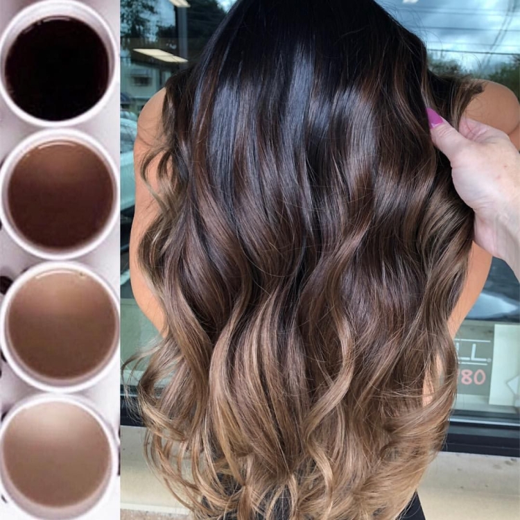 Омбре капучино