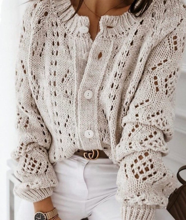 Ажурная кофта спицами