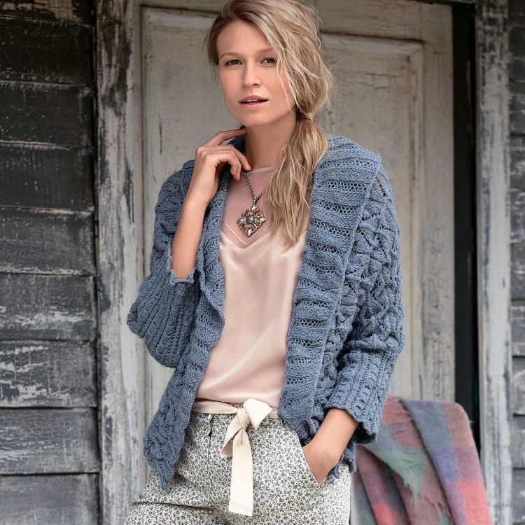 Verena кардиган с шалевым воротником
