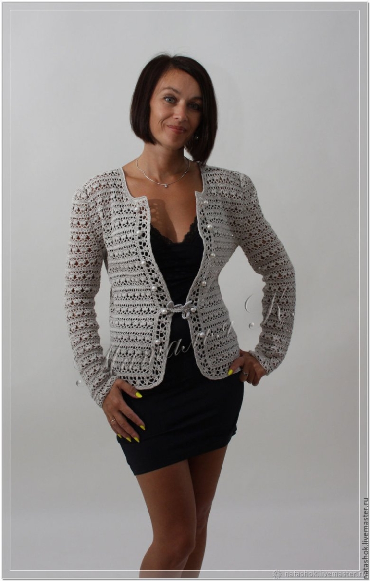 Вязаный пиджак женский