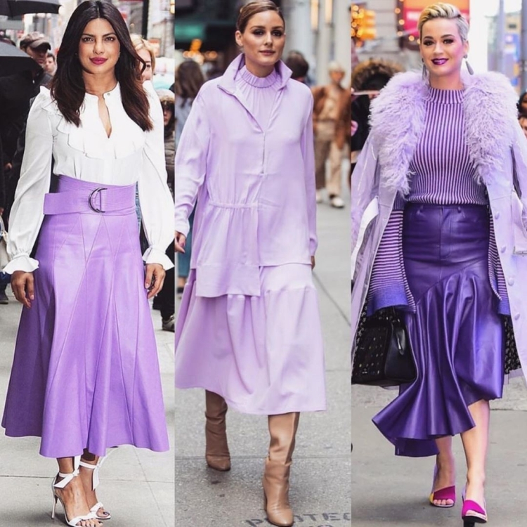 Лавандовый оттенок в одежде