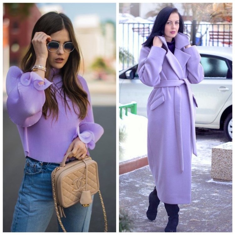 Лавандовый оттенок в одежде