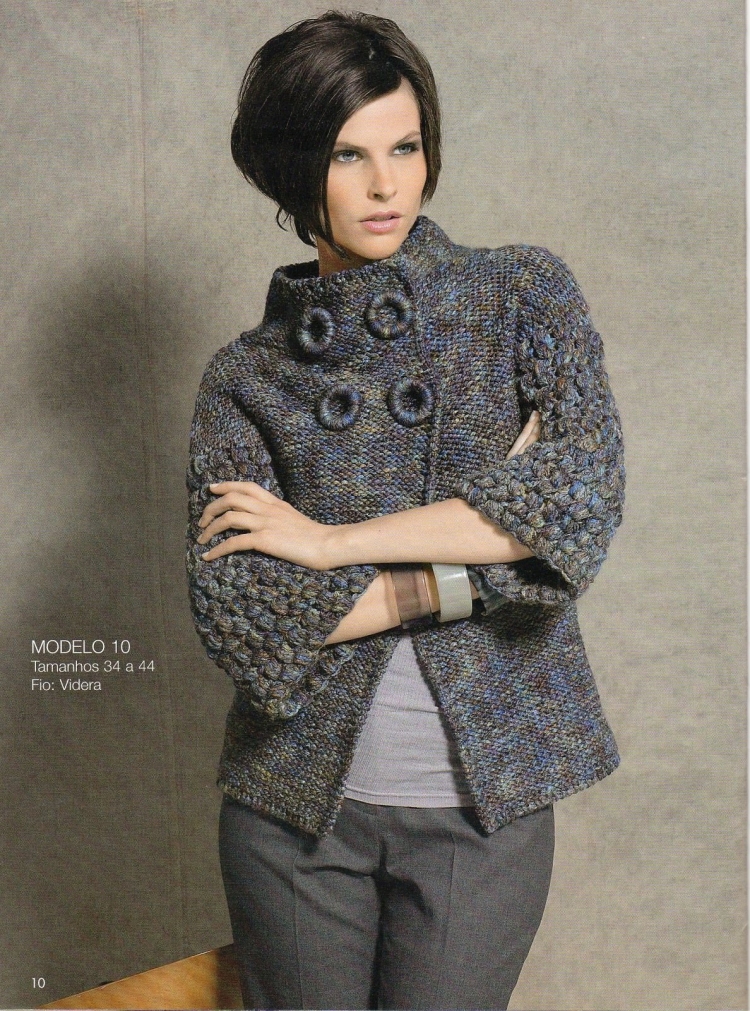 Креативный вязаный жакет