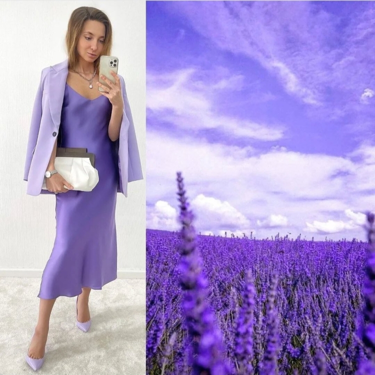 Лавандовый цвет в одежде