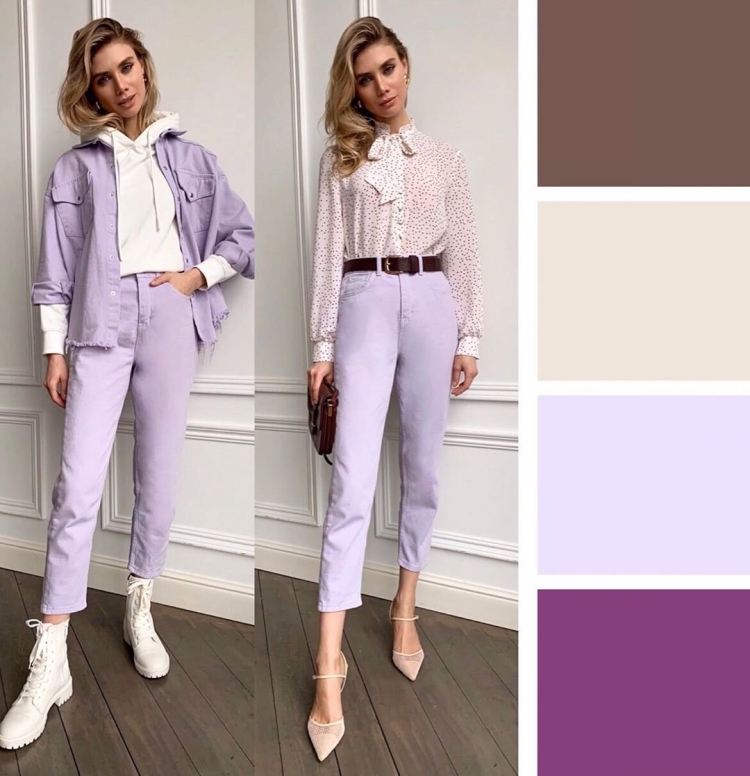 Лавандовый цвет в одежде