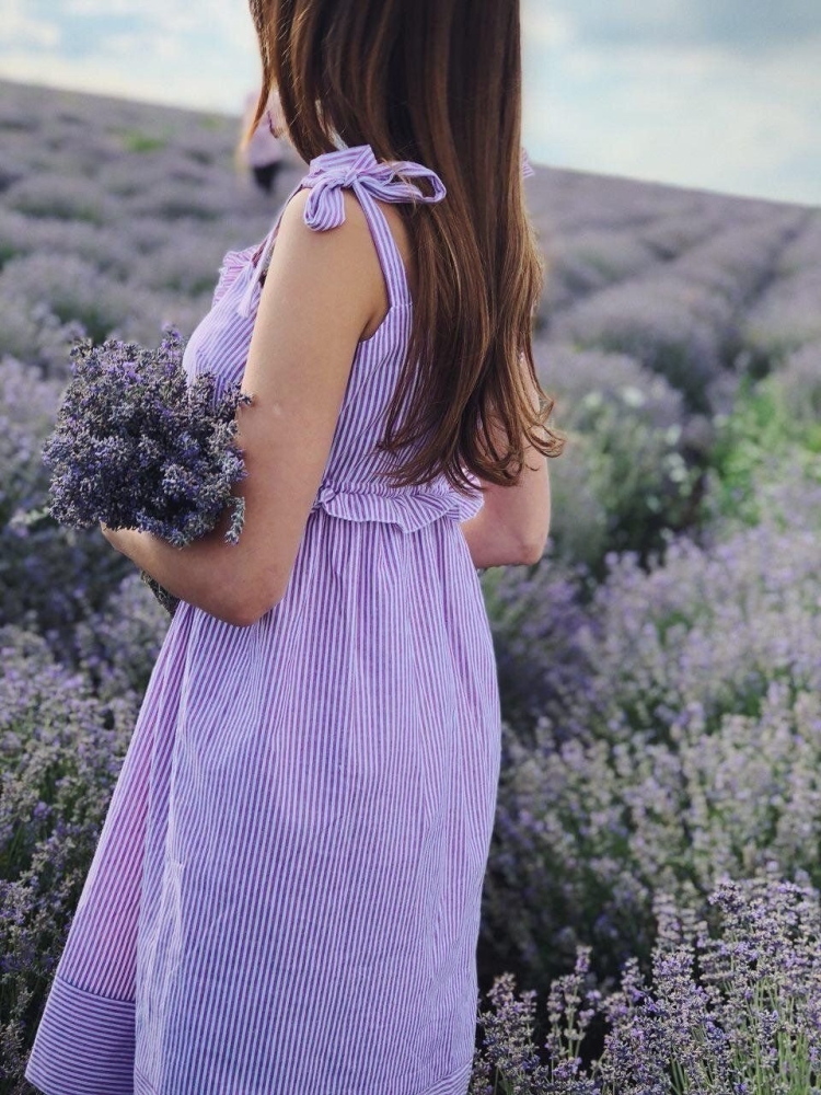 Летний сарафан лавандовый