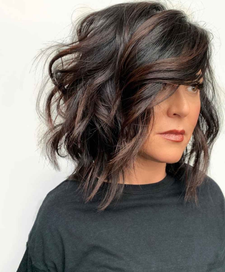 Стрижка Каскад- Шегги на темные волосы