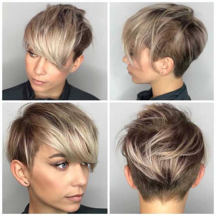 Пикси андеркат Боб мелирование