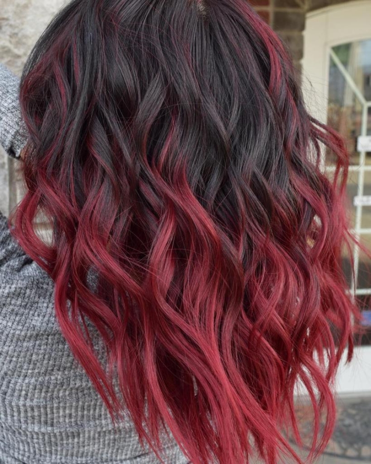 Тёмный бургунд цвет волос 2019