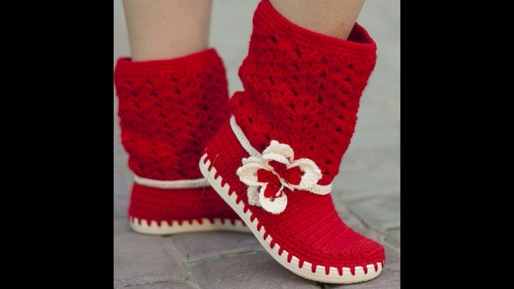 Вязание крючком тапочки сапожки