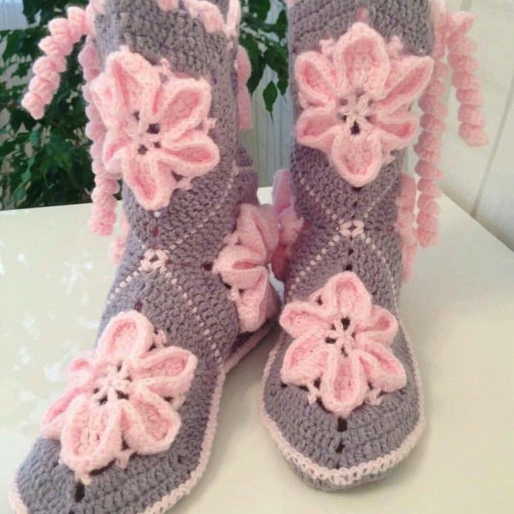 Сапожки зверюшки лохматые своими руками