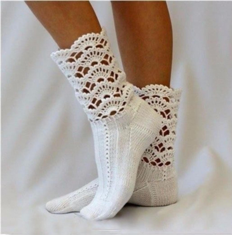 Носки с ажурным верхом